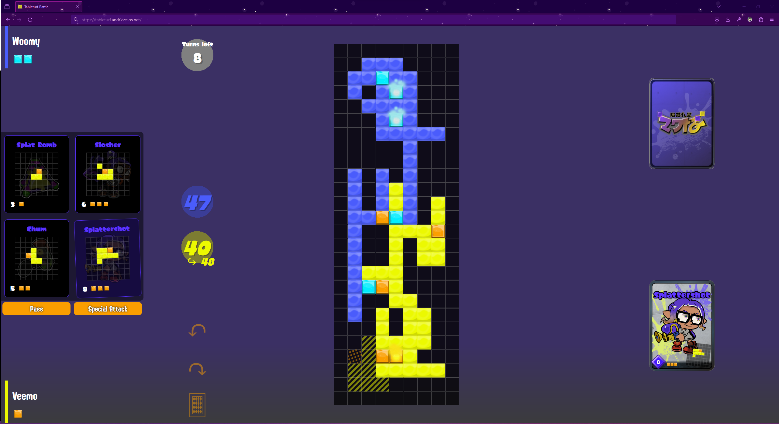 Game page screenshot